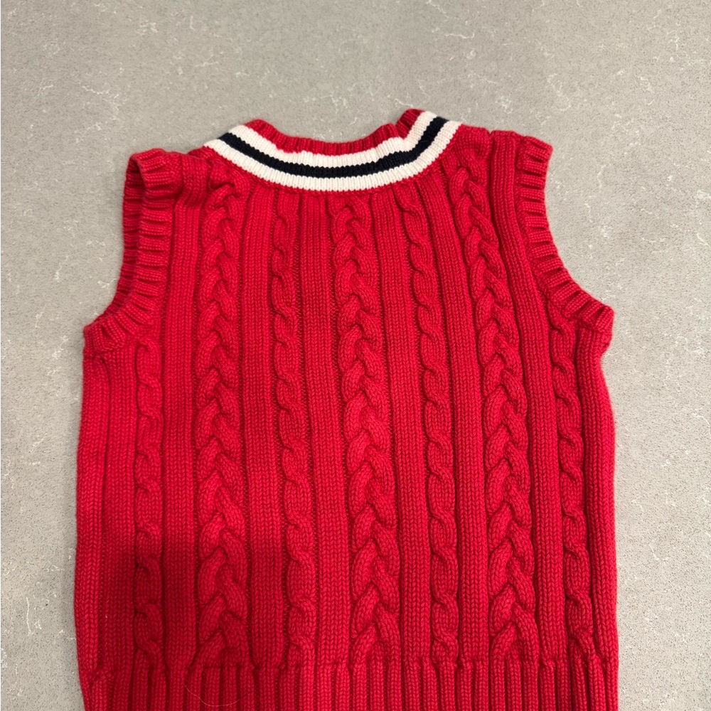 Ralph Lauren Boys Red Sweater Vest - Picture 2 of 5